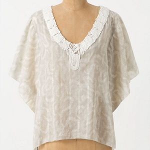 HD in Paris off-white lace flowy top